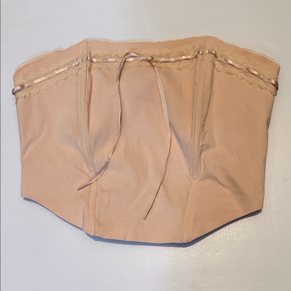 Elegant Cream Women's Corset Top